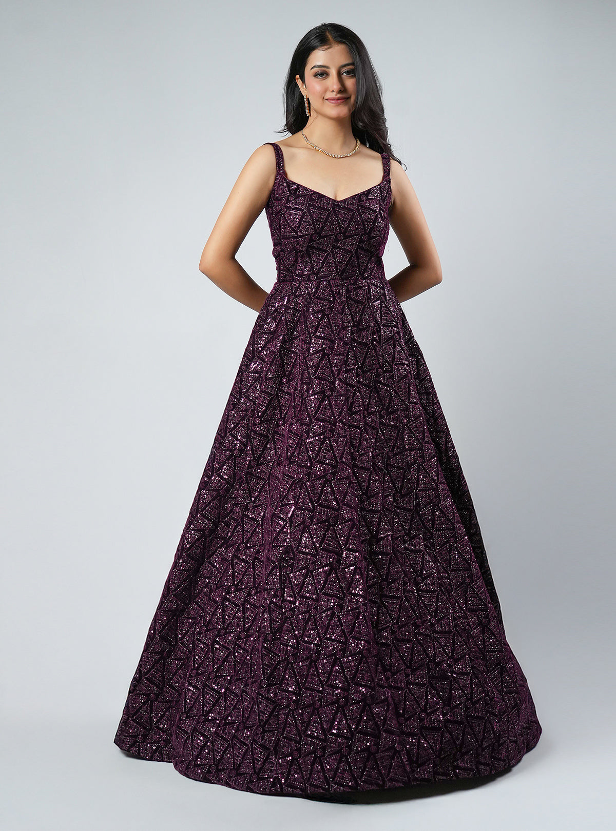 Saira - Plum Gown