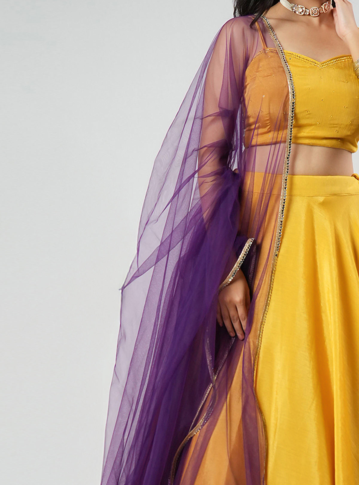 Mastani - Purple Net Dupatta