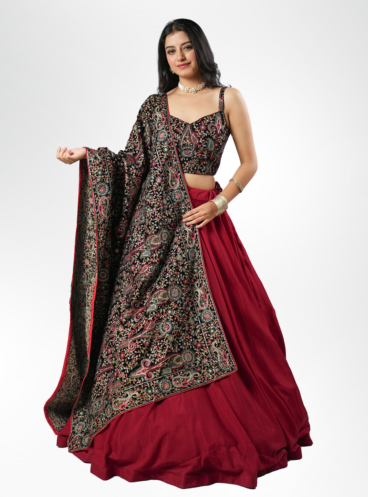 Inaya Dupatta & Blouse with Rangrez Elegance